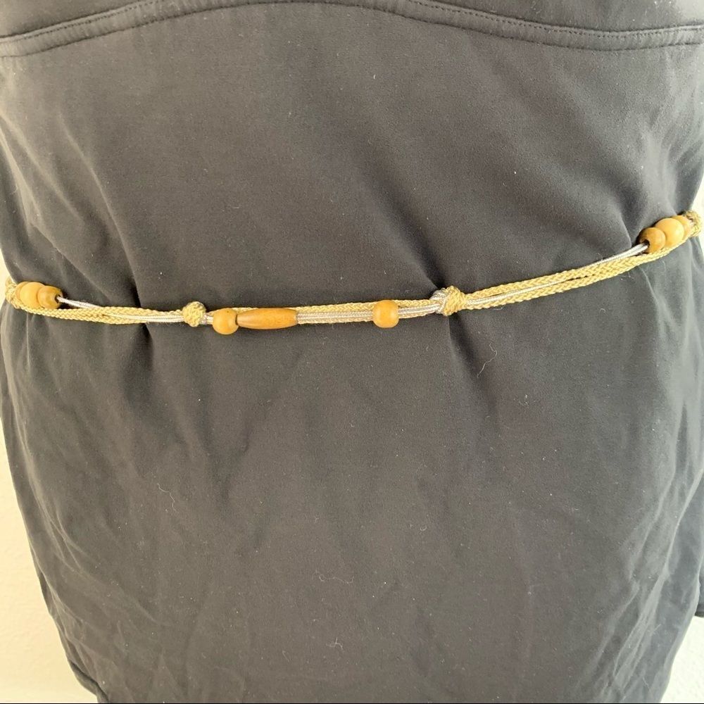 Braided Wooden Bead Belt‎